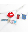 3 ~ 7 sztuk/zestaw Universe planet ET lips eye owoce żywności broszka emaliowana przycisk Pins niestandardowe przypinka do klapy