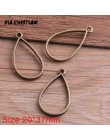 PULCHRITUDE 10 sztuk 20*37mm trzy kolory biżuteria ze stopu akcesoria kropla wody urok Hollow klej pusty wisiorek taca Bezel 12C