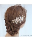 Ślubny grzebień do włosów klip z pałąkiem na głowę ślubne akcesoria do włosów Rhinestone Flower ślubne akcesoria do włosów opask