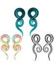 Jedna para Pyrex szkło ucha spirala Taper Gauge zatyczka do uszu rozciąganie Expander Piercing szkło Gauge biżuteria do ciała Pi