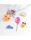 3 ~ 7 sztuk/zestaw Universe planet ET lips eye owoce żywności broszka emaliowana przycisk Pins niestandardowe przypinka do klapy