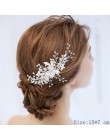 Ślubny grzebień do włosów klip z pałąkiem na głowę ślubne akcesoria do włosów Rhinestone Flower ślubne akcesoria do włosów opask