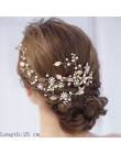 Ślubny grzebień do włosów klip z pałąkiem na głowę ślubne akcesoria do włosów Rhinestone Flower ślubne akcesoria do włosów opask
