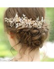 Ślubny grzebień do włosów klip z pałąkiem na głowę ślubne akcesoria do włosów Rhinestone Flower ślubne akcesoria do włosów opask