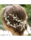 Ślubny grzebień do włosów klip z pałąkiem na głowę ślubne akcesoria do włosów Rhinestone Flower ślubne akcesoria do włosów opask
