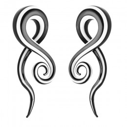 Jedna para Pyrex szkło ucha spirala Taper Gauge zatyczka do uszu rozciąganie Expander Piercing szkło Gauge biżuteria do ciała Pi