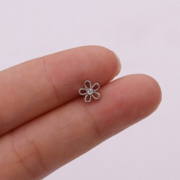 TTLIFE różne kryształowe kwiaty chrząstka Piercing Helix biżuteria stal nierdzewna cz Ear Stud Tragus chrząstka muszla kolczyk S