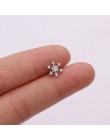 TTLIFE różne kryształowe kwiaty chrząstka Piercing Helix biżuteria stal nierdzewna cz Ear Stud Tragus chrząstka muszla kolczyk S
