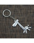 Nowy brelok 66x36mm running żyrafa deer kolor srebrny brąz wisiorki DIY mężczyźni brelok do kluczyków do samochodu uchwyt pierśc