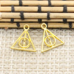 30 sztuk Charms insygnia śmierci 13x12mm tybetański srebrny kolor wisiorki antyczna biżuteria Making DIY Handmade Craft
