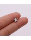TTLIFE różne kryształowe kwiaty chrząstka Piercing Helix biżuteria stal nierdzewna cz Ear Stud Tragus chrząstka muszla kolczyk S