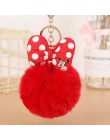 Nowe mody naśladować futra królika Mickey Pompon breloczek piłka dla kobiet do samochodu lub torby brelok biżuteria brelok biżut