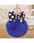 Nowe mody naśladować futra królika Mickey Pompon breloczek piłka dla kobiet do samochodu lub torby brelok biżuteria brelok biżut