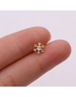 TTLIFE różne kryształowe kwiaty chrząstka Piercing Helix biżuteria stal nierdzewna cz Ear Stud Tragus chrząstka muszla kolczyk S