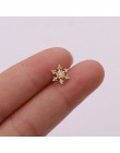TTLIFE różne kryształowe kwiaty chrząstka Piercing Helix biżuteria stal nierdzewna cz Ear Stud Tragus chrząstka muszla kolczyk S