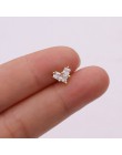 TTLIFE różne kryształowe kwiaty chrząstka Piercing Helix biżuteria stal nierdzewna cz Ear Stud Tragus chrząstka muszla kolczyk S