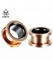 Smiple Style Hollow Pirecing korki ucha ekspandery Sutds kolczyki Jewlery ciało moda prezent gorący bubel przez parę wielokoloro