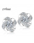 ZRHUA oryginalny 925 Sterling Silver Jewelry Sets spersonalizowany wisiorek naszyjnik zestaw kolczyków dla kobiet kobieta CZ Chr