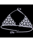 Stonefans luksusowe serce Crytal Bikini Body uprząż z łańcuchem dla kobiet seksowna bielizna łańcuch Bling Rhinestone biustonosz