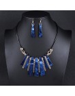 Guvivi 2019 luksusowy choker biżuteria ustawia spadek Tassel komunikat naszyjnik maxi kolczyki dla kobiet Colar Vintage biżuteri