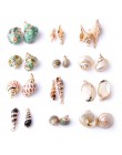 12 style 5 sztuk naturalne wisiorek z muszli szyszka Charms wisiorek naturalne na losowy dla majsterkowiczów naszyjniki biżuteri