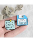 Zapisz ikonę Post-it notatki papier tekst Memo przypinki na klapę śmieszne życie cytaty plakietka emaliowana moda broszki kreskó
