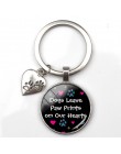 Moda cute animal paw print brelok kot pies kocham szklany wisiorek mini serce brelok car key man girl ulubiony prezent pamiątka