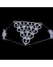 Stonefans luksusowe serce Crytal Bikini Body uprząż z łańcuchem dla kobiet seksowna bielizna łańcuch Bling Rhinestone biustonosz