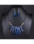 Guvivi 2019 luksusowy choker biżuteria ustawia spadek Tassel komunikat naszyjnik maxi kolczyki dla kobiet Colar Vintage biżuteri