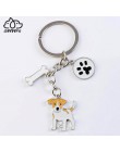 Jack russell terrier breloczki dla kobiet mężczyźni dziewczęta srebrny kolorowy ze stopu metalu wisiorek z psem breloczek brelok