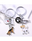 Jack russell terrier breloczki dla kobiet mężczyźni dziewczęta srebrny kolorowy ze stopu metalu wisiorek z psem breloczek brelok