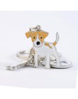 Jack russell terrier breloczki dla kobiet mężczyźni dziewczęta srebrny kolorowy ze stopu metalu wisiorek z psem breloczek brelok