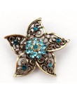 Baiduqiandu 10 sztuk hurtownie antyczne złoto kolorowy platerowany kryształki górskie Diamante w stylu Vintage kwiat mała broszk