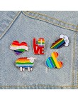 Rainbow szpilki twórczy palec gra gramofon do broszka Cartoon owca mysz w chmurze kolorowe klapy Pin serce kurtki przypinka do k