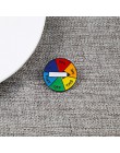 Rainbow szpilki twórczy palec gra gramofon do broszka Cartoon owca mysz w chmurze kolorowe klapy Pin serce kurtki przypinka do k