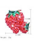 CINDY XIANG Rhinestone truskawkowe broszki dla kobiet moda biżuteria akcesoria owocowe T-shirt broszka Pin wysokiej jakości nowy