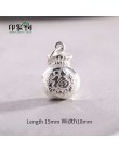 1Pc 15x10mm 925 Sterling Silver Charm chiński szczęście torba wisiorek dla bransoletka naszyjnik DIY do produkcji biżuterii 9256