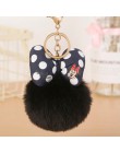 Nowy Mickey poduszka Porte klucz wiolinowy puszysty brelok pompon llavero królik futrzana kulka torba breloczek kobiety Chaveiro