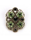 Baiduqiandu 10 sztuk hurtownie antyczne złoto kolorowy platerowany kryształki górskie Diamante w stylu Vintage kwiat mała broszk
