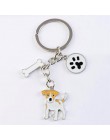 Jack russell terrier breloczki dla kobiet mężczyźni dziewczęta srebrny kolorowy ze stopu metalu wisiorek z psem breloczek brelok