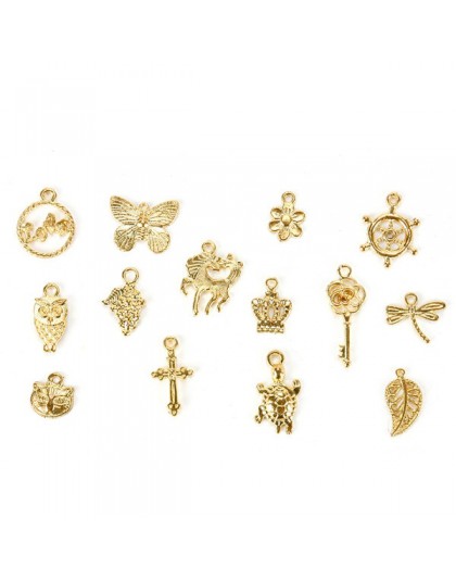 50 sztuk/zestaw wiele tybetański posrebrzane/złoty mieszane style Charm wisiorki/biżuteria do własnoręcznego wykonania dla naszy