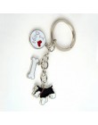 Jack russell terrier breloczki dla kobiet mężczyźni dziewczęta srebrny kolorowy ze stopu metalu wisiorek z psem breloczek brelok