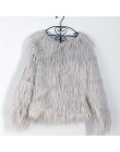 Naiveroo Furry Fur Coat kobiety puszyste ciepłe z długim rękawem damska odzież wierzchnia jesień płaszcz zimowy kurtka bez kołni