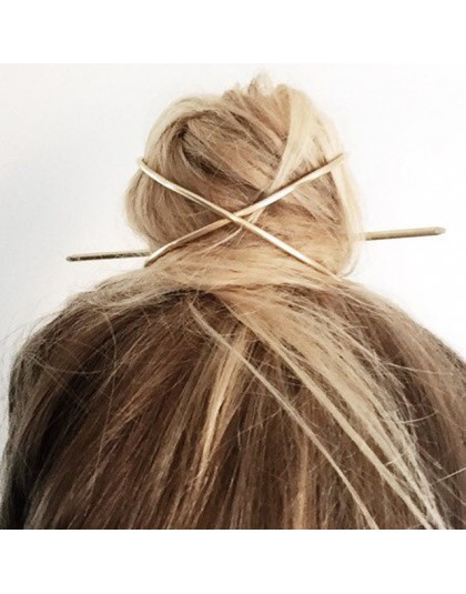 Akcesoria do włosów klipsy Stick spinka do koka Cage Metal New Vintage 2020 Gold Women Fashion Hairwear