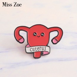 Cuterus emalia pin kobiety kobieta macica łono broszki prezent feminizm ikony przypinka klapy na guziki pin na odzież cap bag