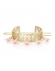 Akcesoria do włosów klipsy Stick spinka do koka Cage Metal New Vintage 2020 Gold Women Fashion Hairwear
