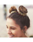 Akcesoria do włosów klipsy Stick spinka do koka Cage Metal New Vintage 2020 Gold Women Fashion Hairwear