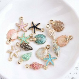 Ładne muszla muszla morze Charms Ocean zawieszki rozgwiazda bransoletka na kostkę naszyjnik DIY akcesoria do rękodzieła Craft 10