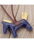 Exknl słynny luksusowy Handmade PU skóra koń brelok zwierząt breloczek kobiet torba charms wisiorek akcesoria biżuteria