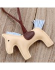 Exknl słynny luksusowy Handmade PU skóra koń brelok zwierząt breloczek kobiet torba charms wisiorek akcesoria biżuteria